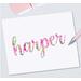 Pattern 1 name decal - pinks and green floral